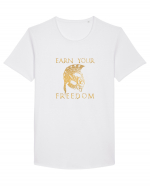 Freedom earn. Tricou mânecă scurtă guler larg Bărbat Skater