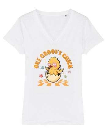 de Paște - One groovy chick v2 White