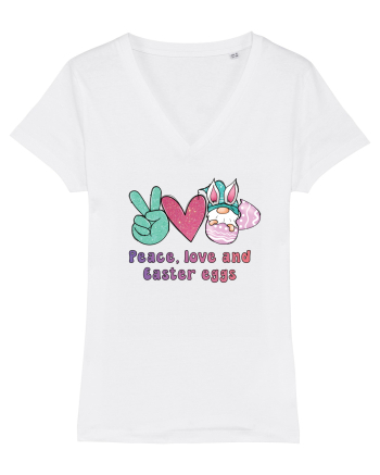 de Paște - Peace love and easter eggs White