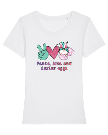 de Paște - Peace love and easter eggs White