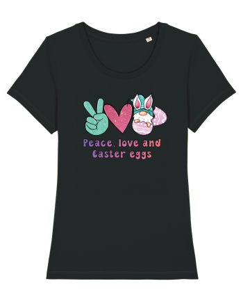 de Paște - Peace love and easter eggs Black