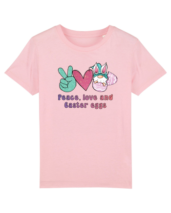 de Paște - Peace love and easter eggs Cotton Pink