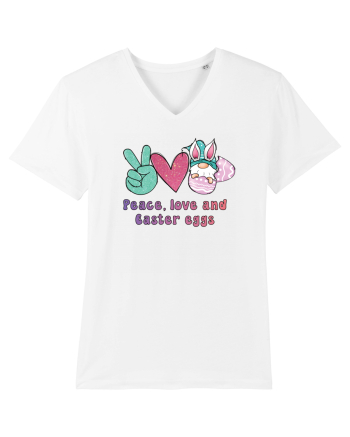 de Paște - Peace love and easter eggs White