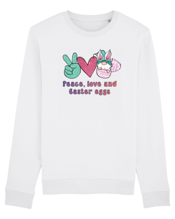 de Paște - Peace love and easter eggs White