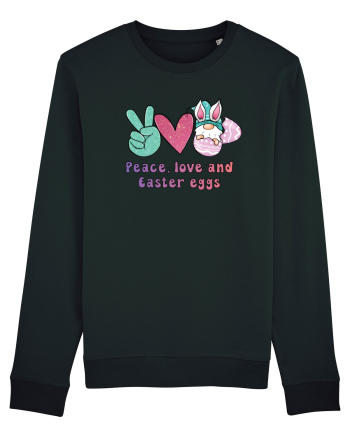 de Paște - Peace love and easter eggs Black