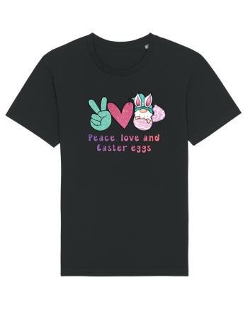 de Paște - Peace love and easter eggs Black