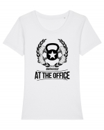 At the Office Tricou mânecă scurtă guler larg fitted Damă Expresser