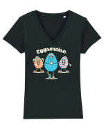 de Paște - Eggsercise Tricou mânecă scurtă guler V Damă Evoker