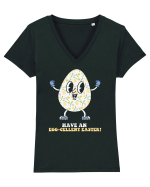de Paște - Have an egg-cellent easter Tricou mânecă scurtă guler V Damă Evoker
