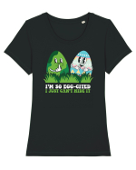 de Paște - I am so egg-cited Tricou mânecă scurtă guler larg fitted Damă Expresser
