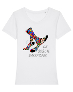 ȘOSETE DANSATOARE Tricou mânecă scurtă guler larg fitted Damă Expresser