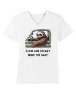 SLOW AND STEADY - V2 Tricou mânecă scurtă guler V Bărbat Presenter