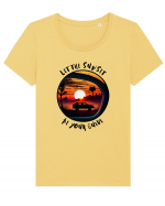 LET THE SUNSET BE YOUR GUIDE - V1 Tricou mânecă scurtă guler larg fitted Damă Expresser