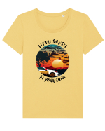 LET THE SUNSET BE YOUR GUIDE - V2 Tricou mânecă scurtă guler larg fitted Damă Expresser
