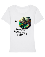 SUMMER VIBE - V9 Tricou mânecă scurtă guler larg fitted Damă Expresser
