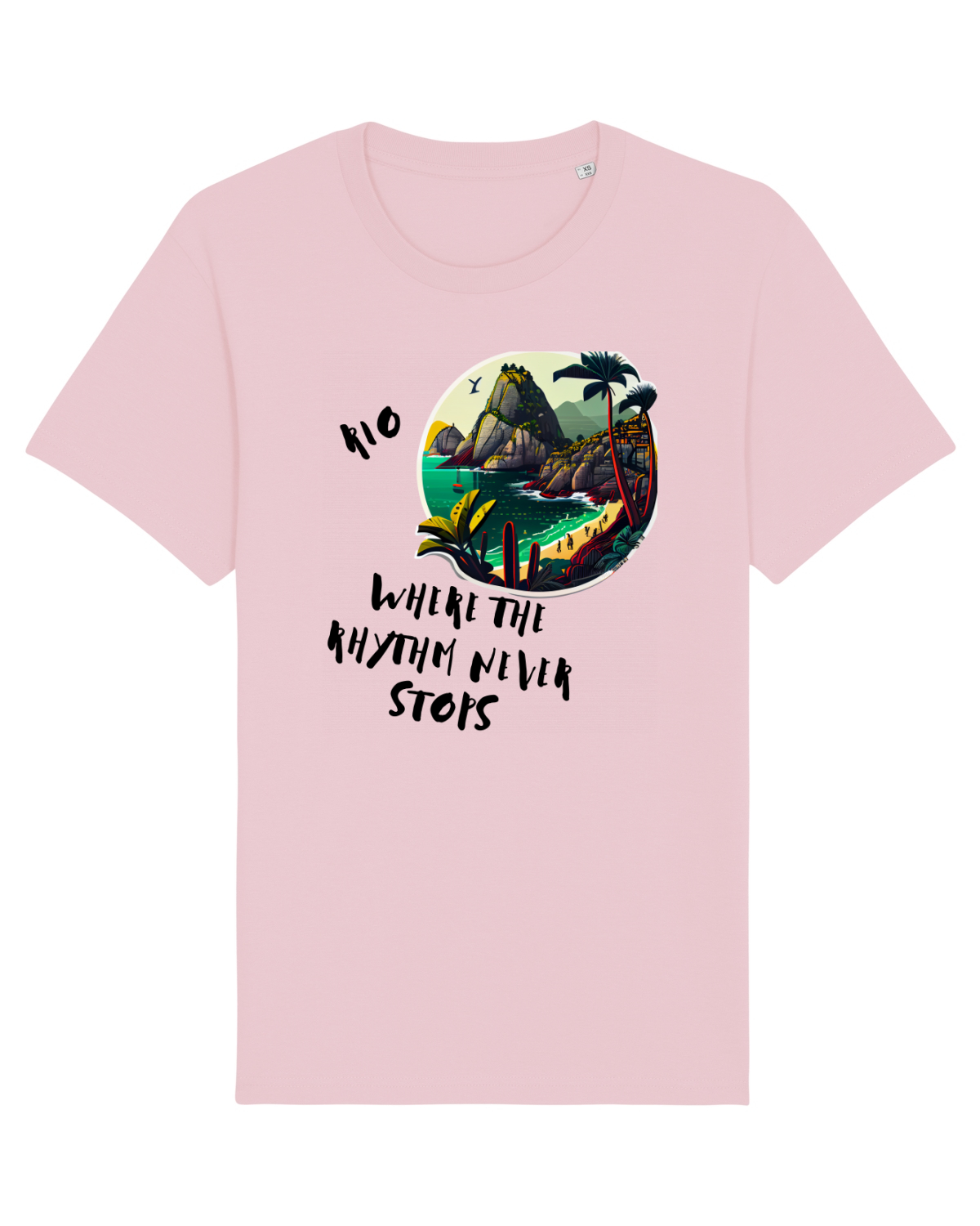 Tricou mânecă scurtă Unisex Rocker Cotton Pink
