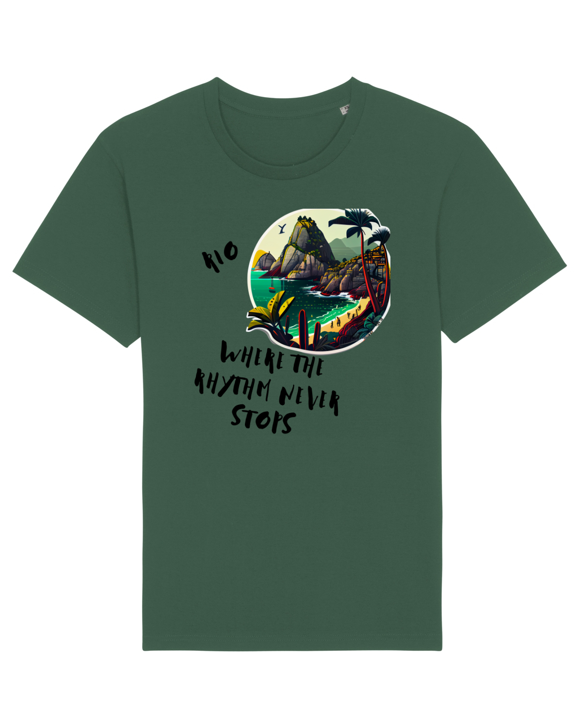Tricou mânecă scurtă Unisex Rocker Bottle Green