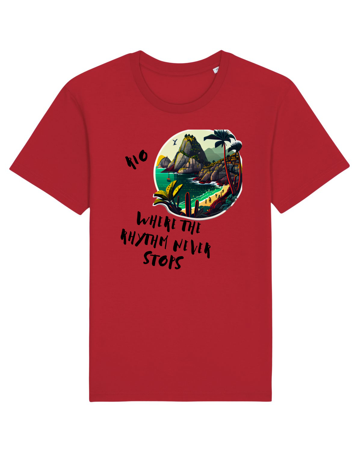 Tricou mânecă scurtă Unisex Rocker Red