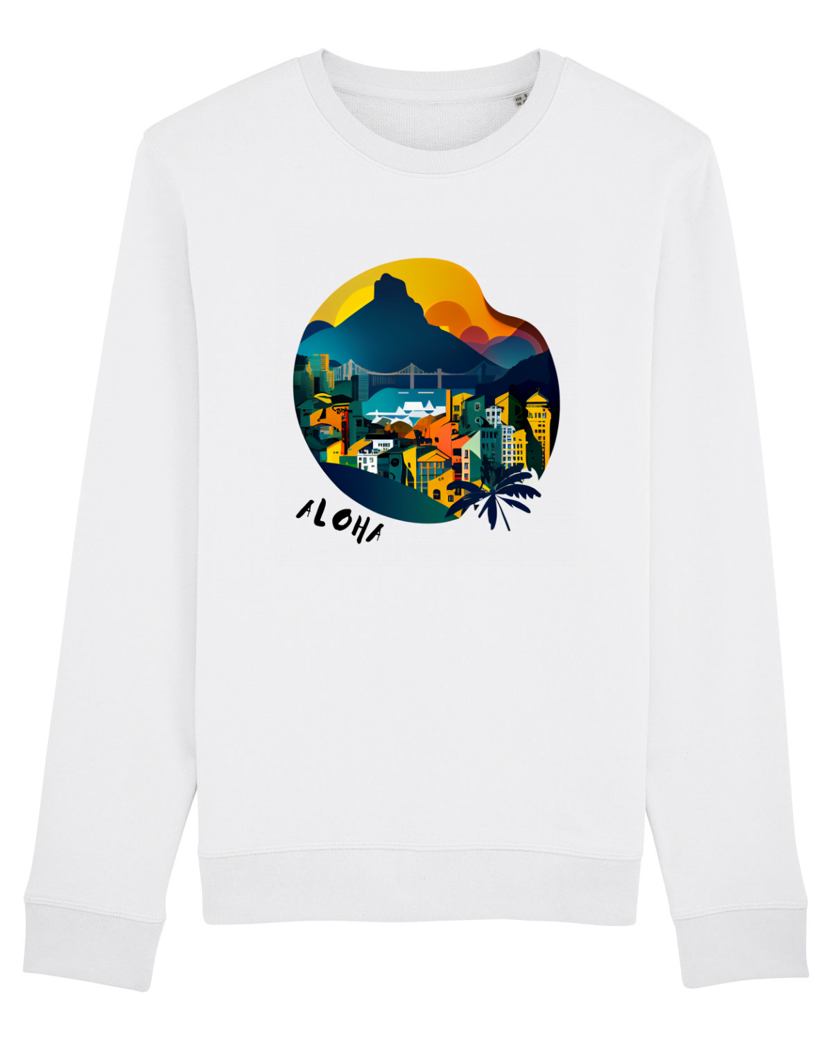 Bluză mânecă lungă Unisex Rise White