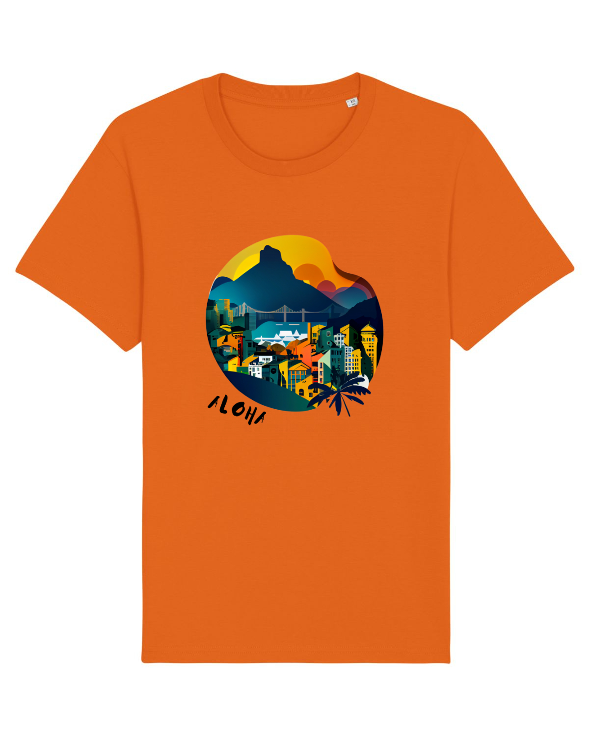 Tricou mânecă scurtă Unisex Rocker Bright Orange