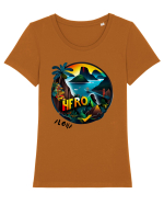 ALOHA - V2 Tricou mânecă scurtă guler larg fitted Damă Expresser