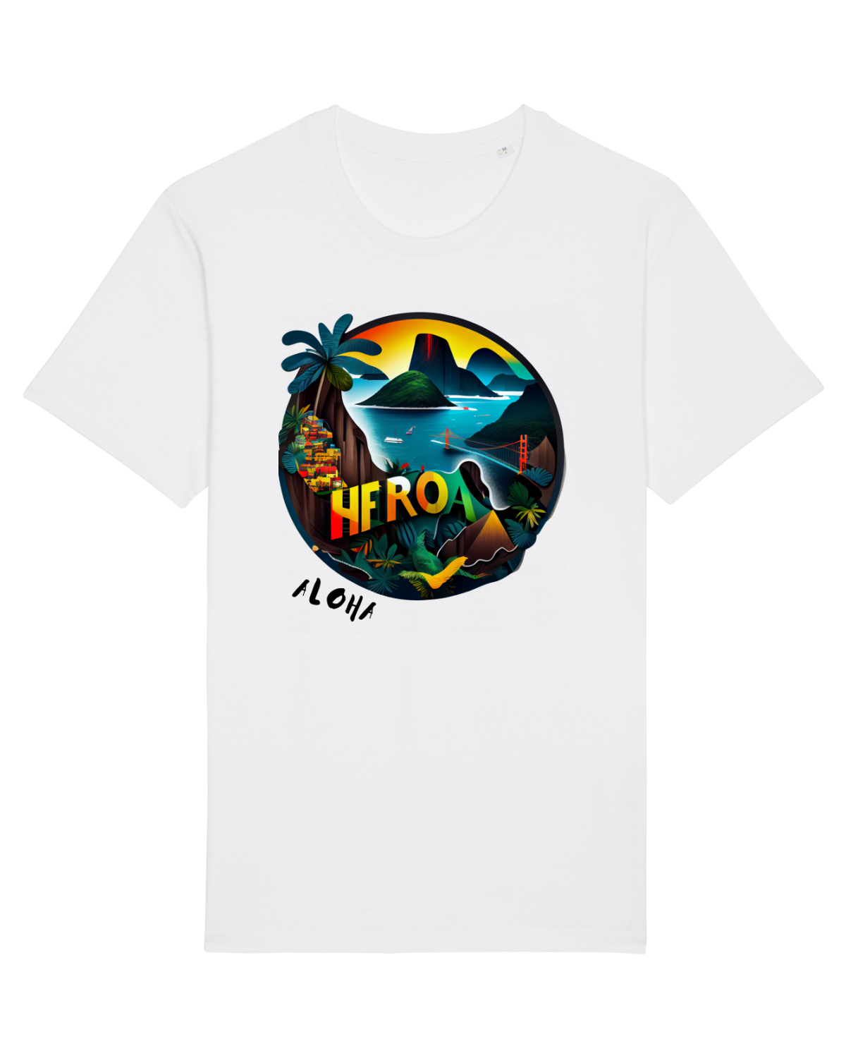 Tricou mânecă scurtă Unisex Rocker White