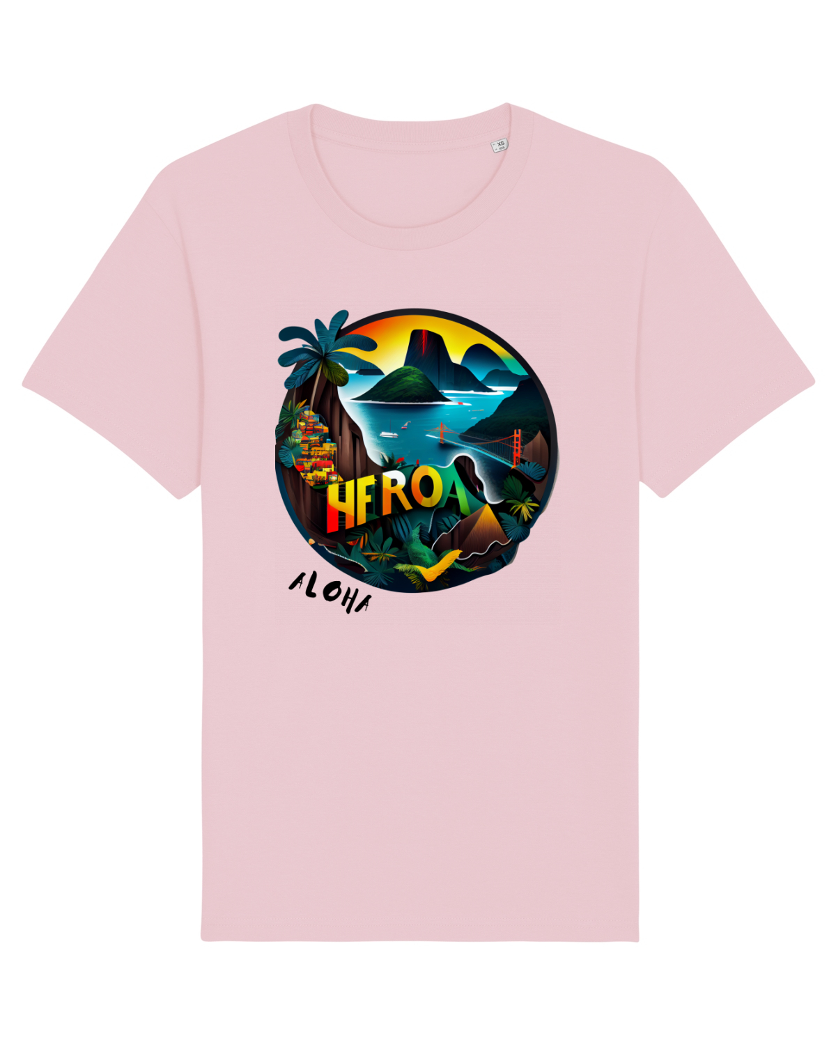 Tricou mânecă scurtă Unisex Rocker Cotton Pink