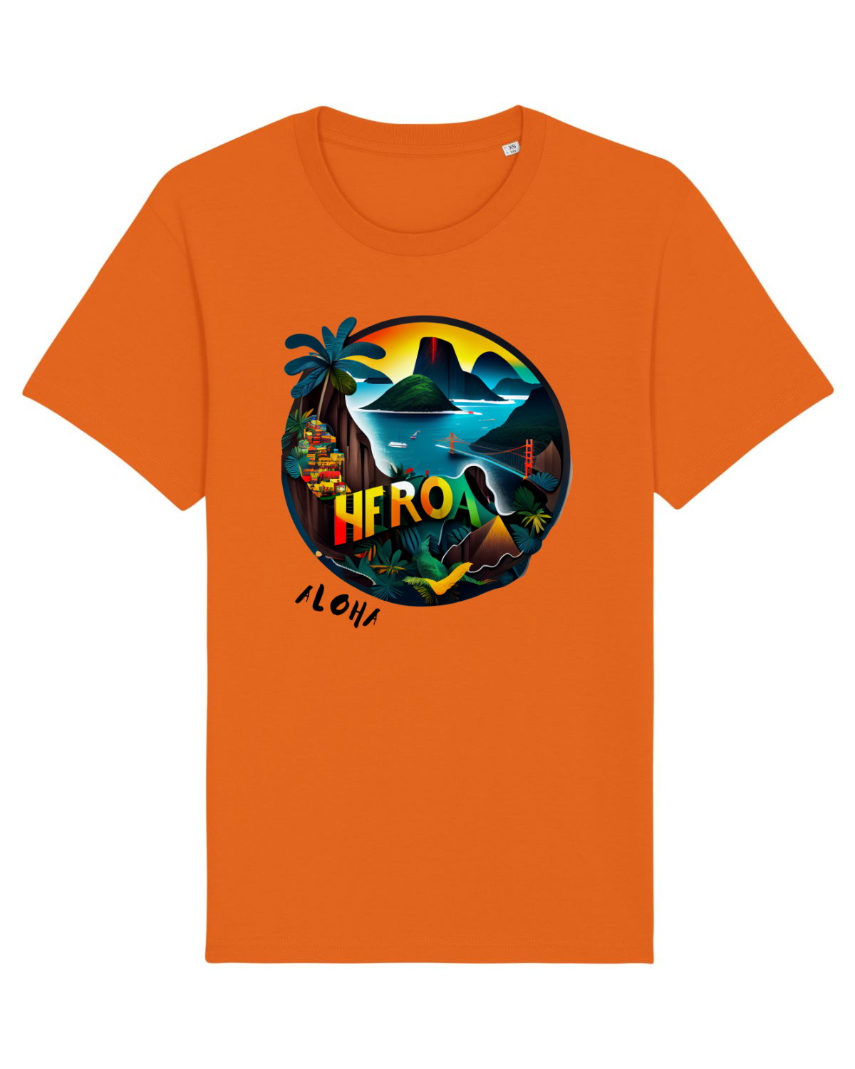 Tricou mânecă scurtă Unisex Rocker Bright Orange