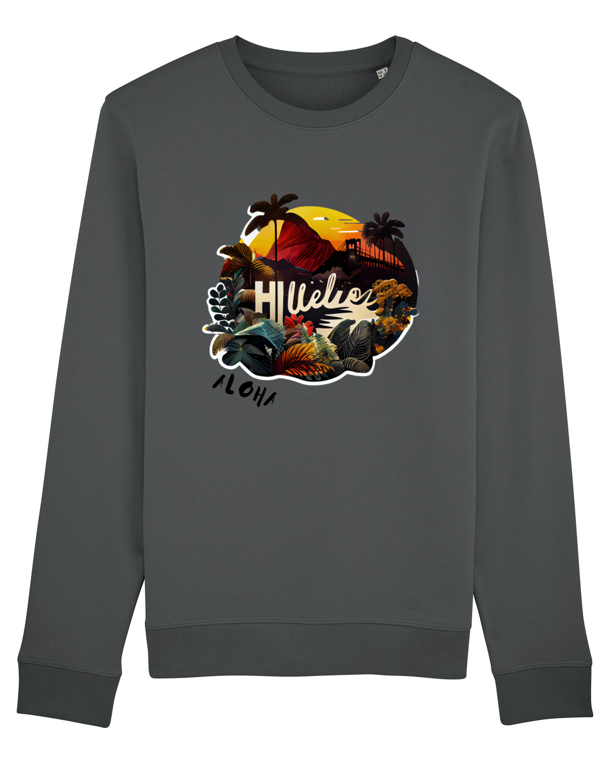 Bluză mânecă lungă Unisex Rise Anthracite