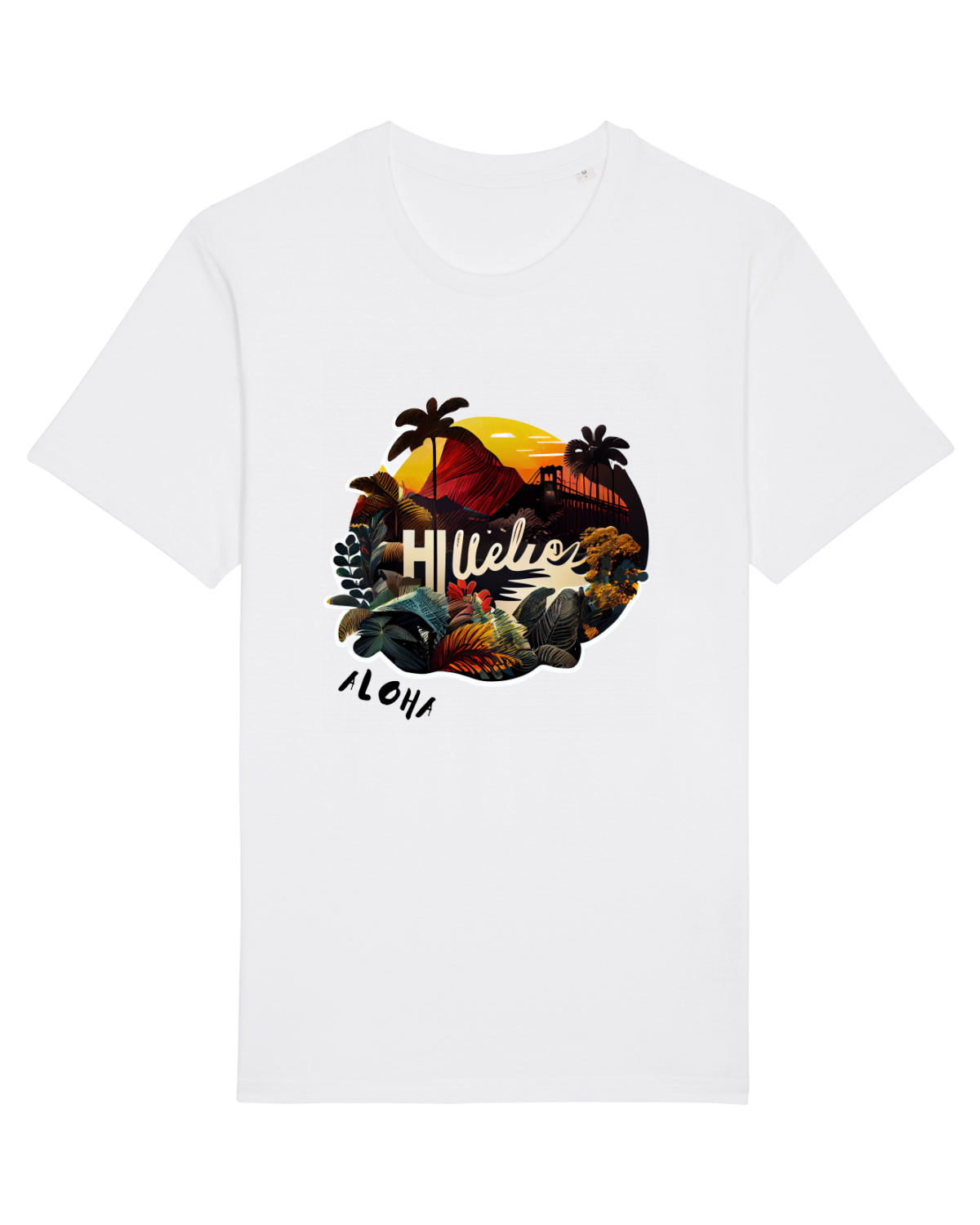 Tricou mânecă scurtă Unisex Rocker White