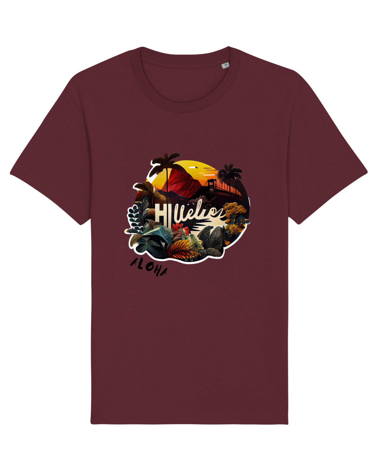 Tricou mânecă scurtă Unisex Rocker Burgundy