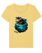 ALOHA - V4 Tricou mânecă scurtă guler larg fitted Damă Expresser