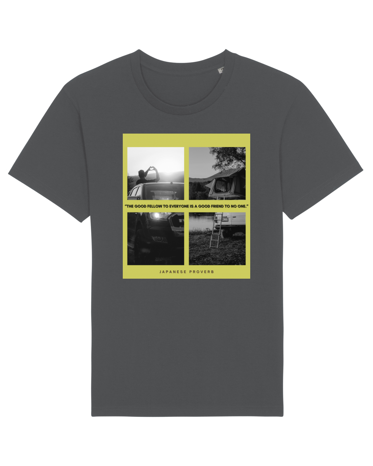 Tricou mânecă scurtă Unisex Rocker Anthracite