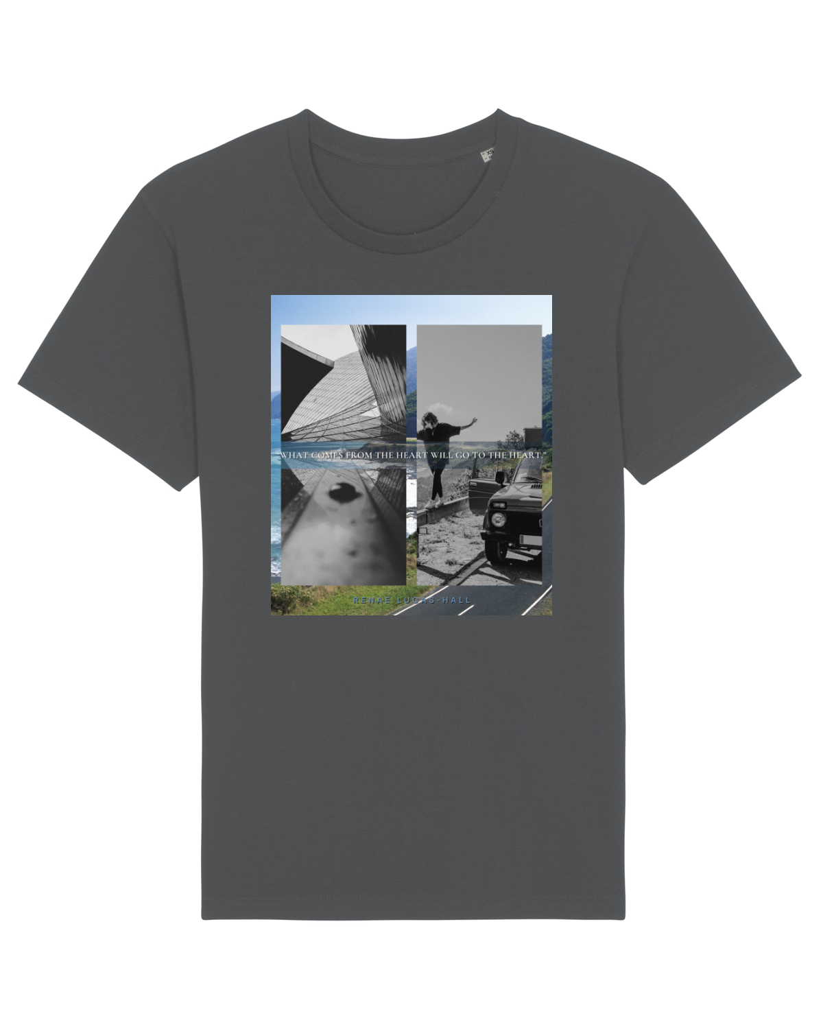 Tricou mânecă scurtă Unisex Rocker Anthracite