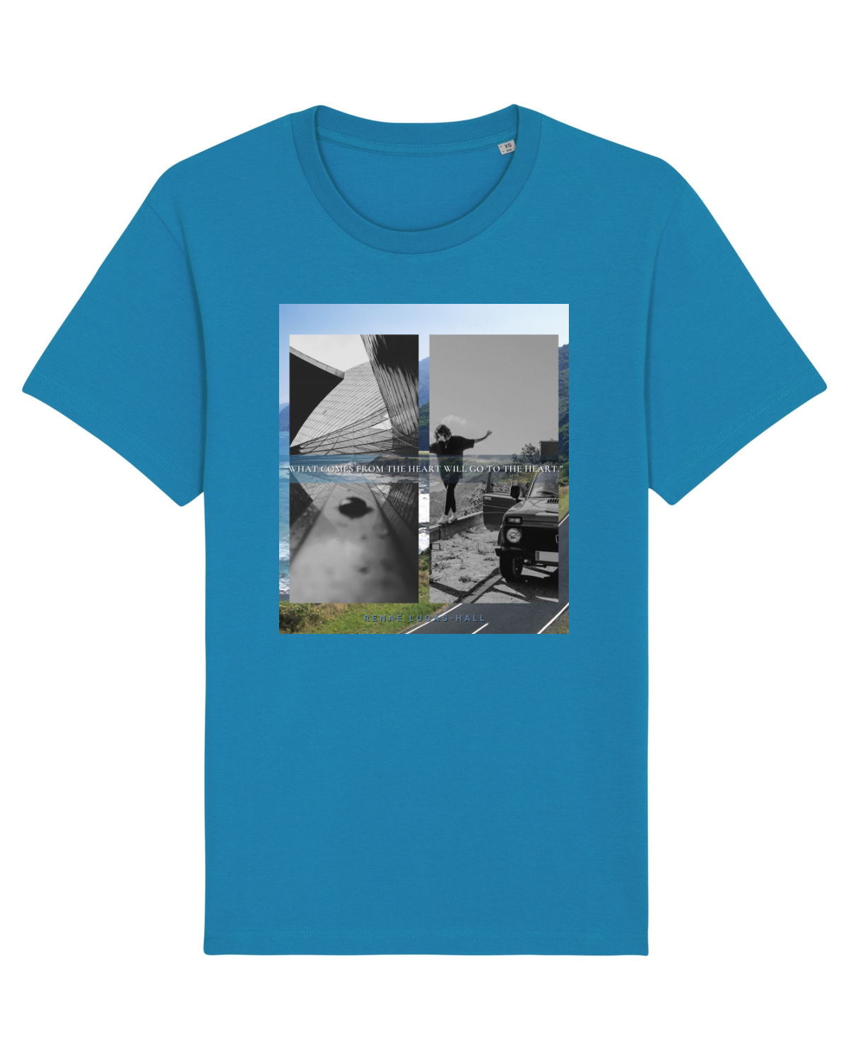 Tricou mânecă scurtă Unisex Rocker Azur