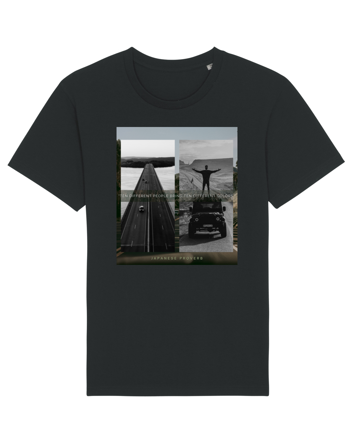 Tricou mânecă scurtă Unisex Rocker Black