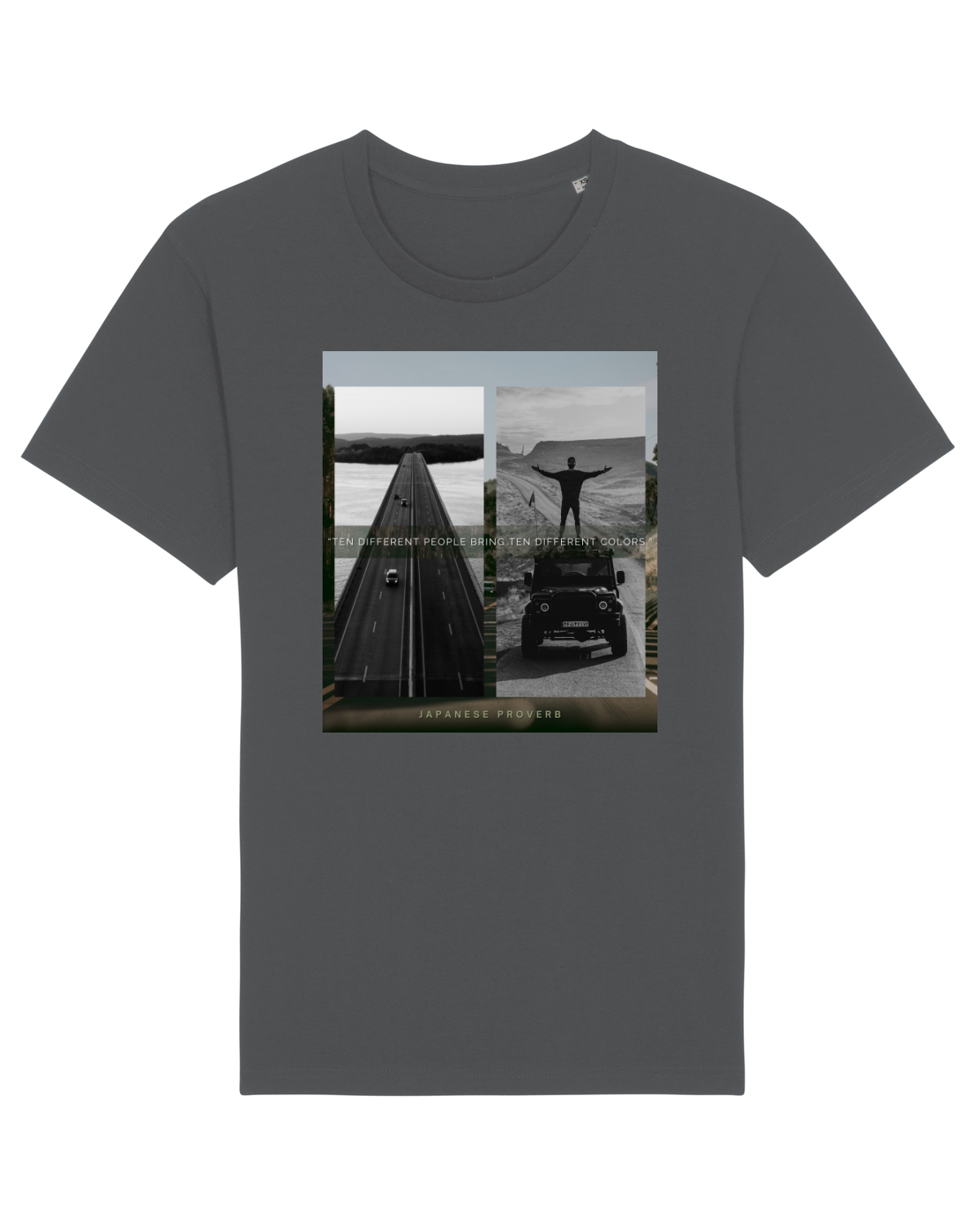 Tricou mânecă scurtă Unisex Rocker Anthracite