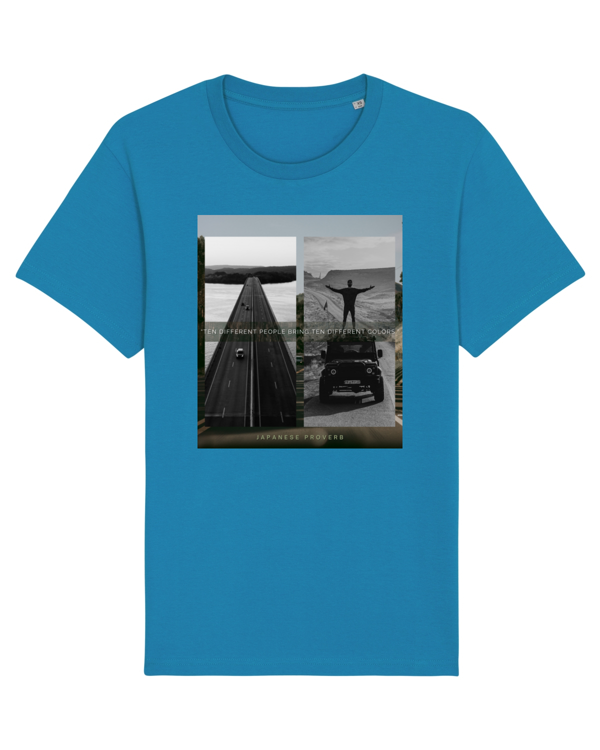 Tricou mânecă scurtă Unisex Rocker Azur