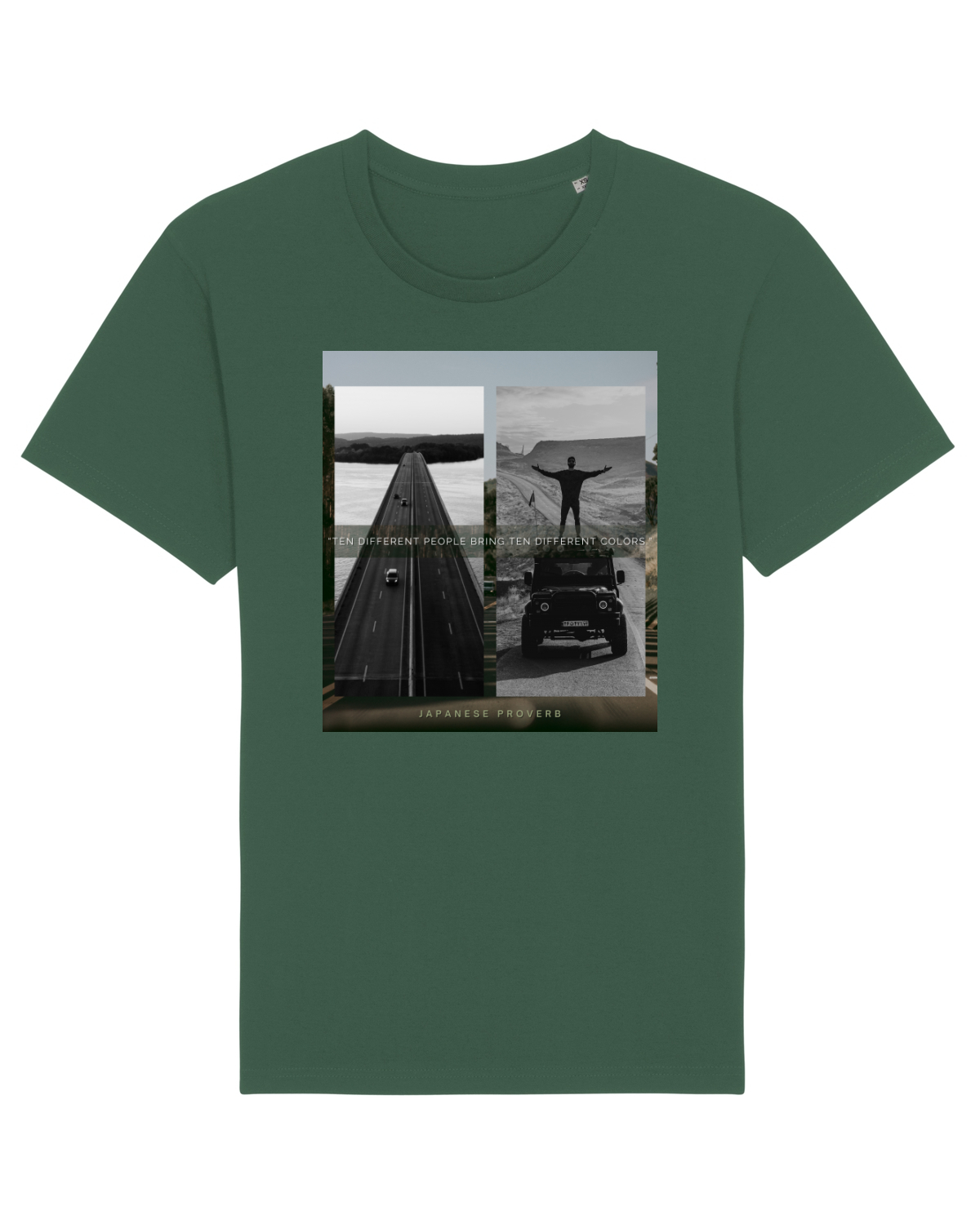 Tricou mânecă scurtă Unisex Rocker Bottle Green