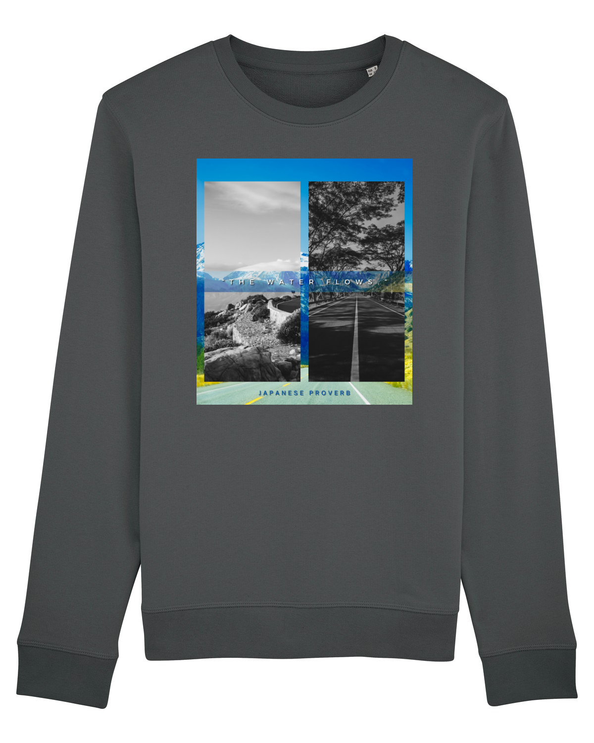 Bluză mânecă lungă Unisex Rise Anthracite