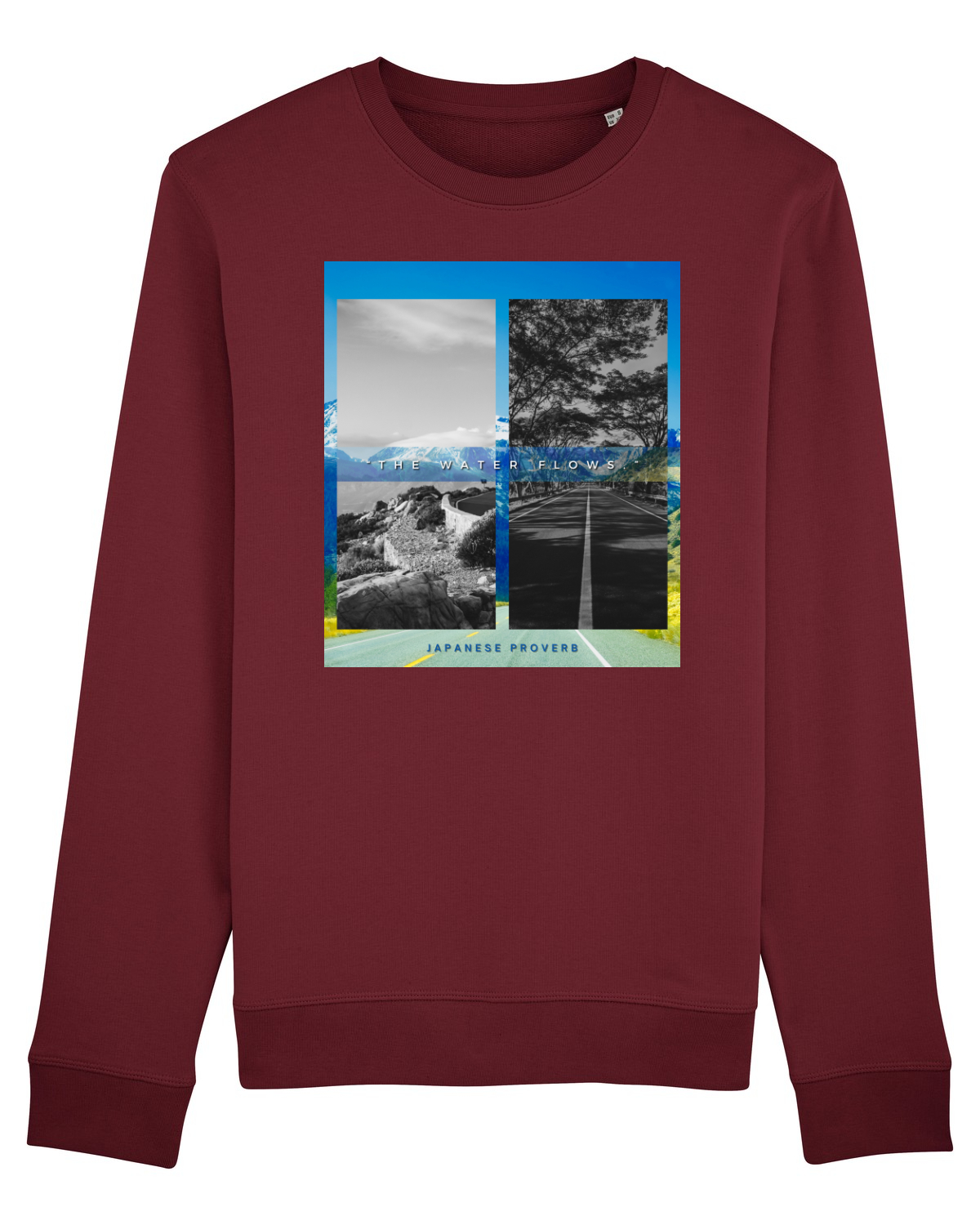 Bluză mânecă lungă Unisex Rise Burgundy