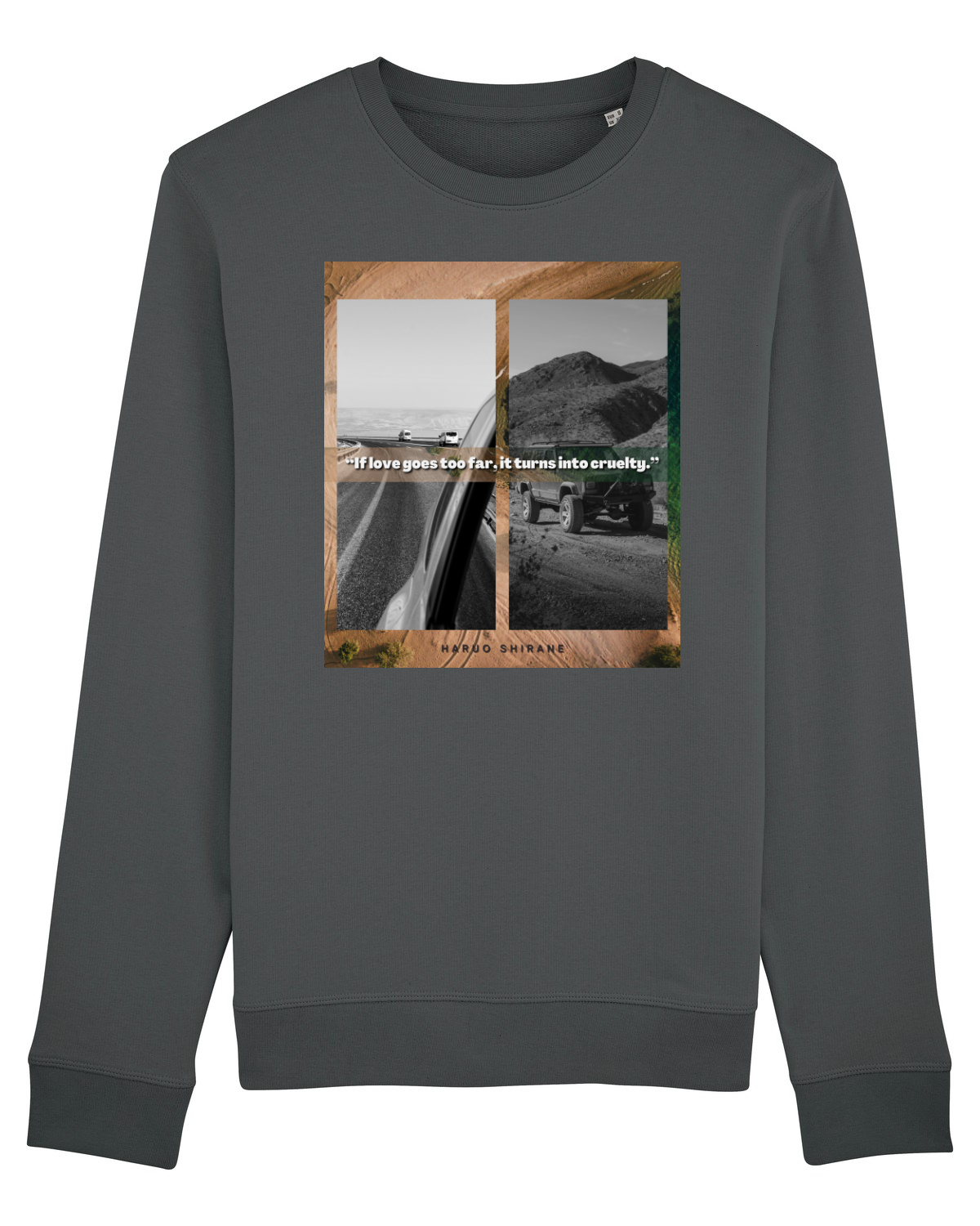 Bluză mânecă lungă Unisex Rise Anthracite