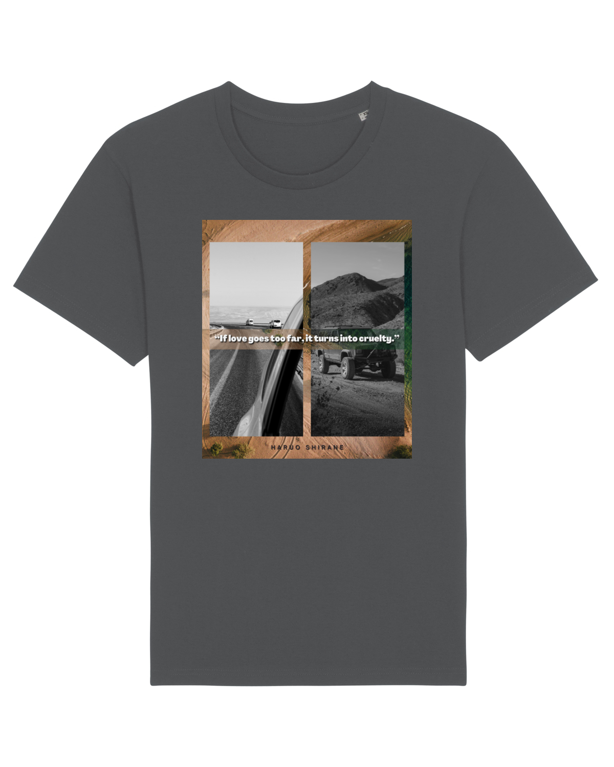 Tricou mânecă scurtă Unisex Rocker Anthracite