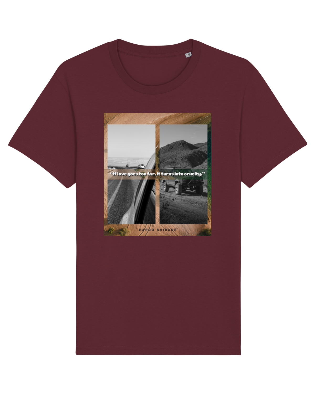 Tricou mânecă scurtă Unisex Rocker Burgundy