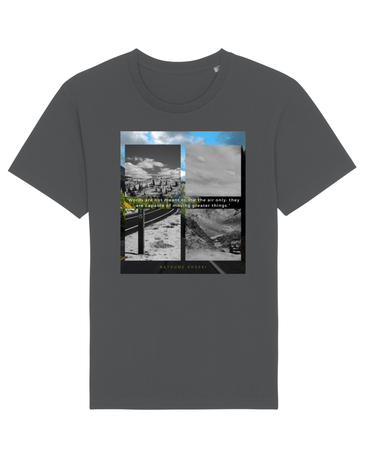 Tricou mânecă scurtă Unisex Rocker Anthracite