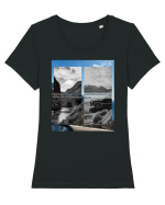 The Blue Pf The Sky Is One Of The Most Special Colors In The World Because  Tricou mânecă scurtă guler larg fitted Damă Expresser