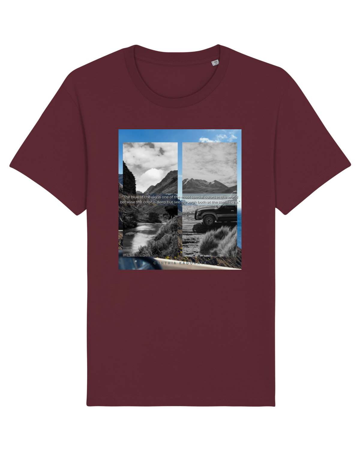 Tricou mânecă scurtă Unisex Rocker Burgundy