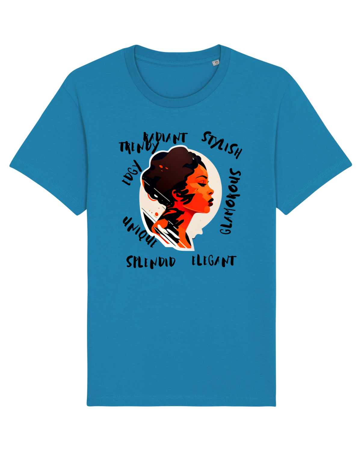 Tricou mânecă scurtă Unisex Rocker Azur
