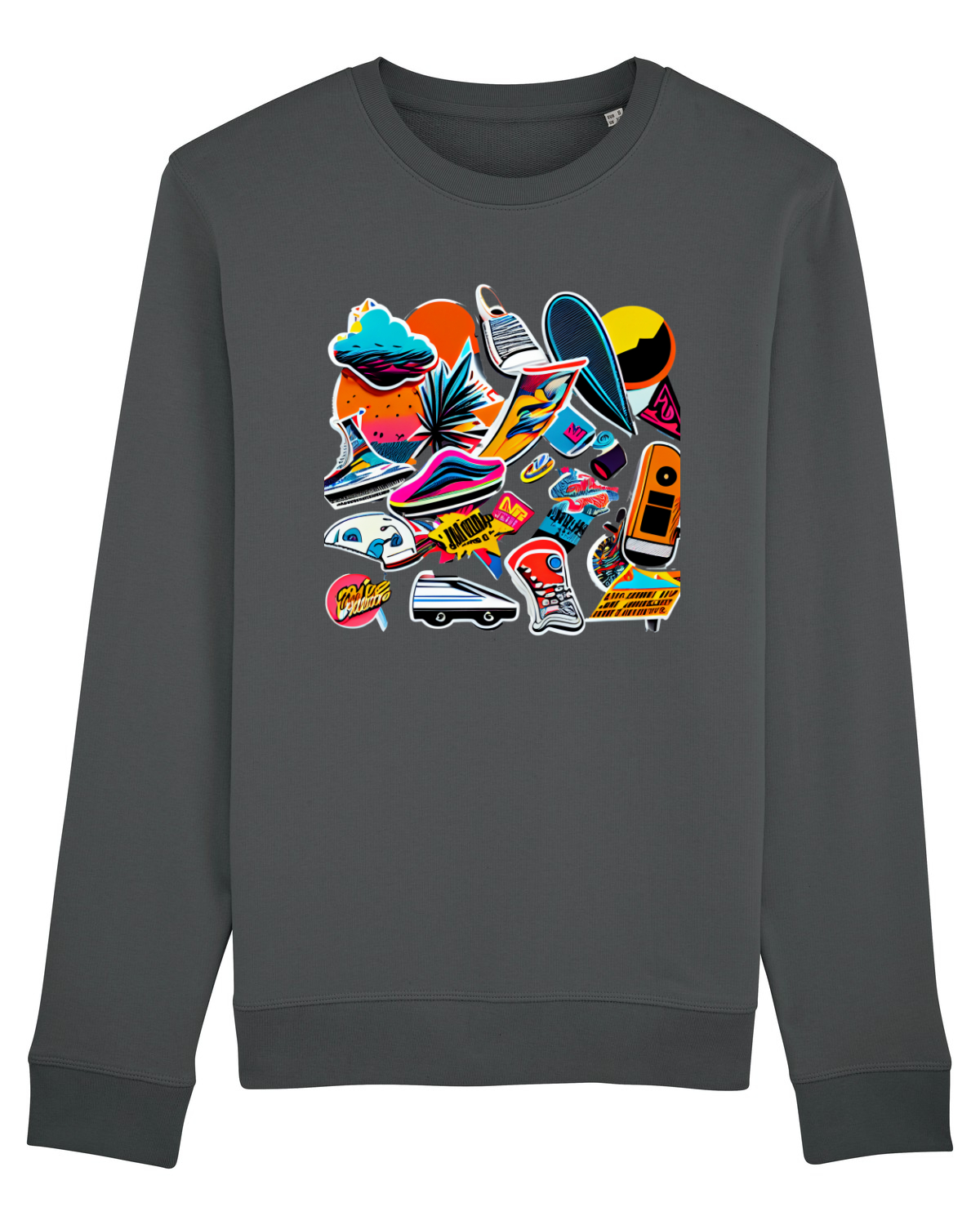 Bluză mânecă lungă Unisex Rise Anthracite