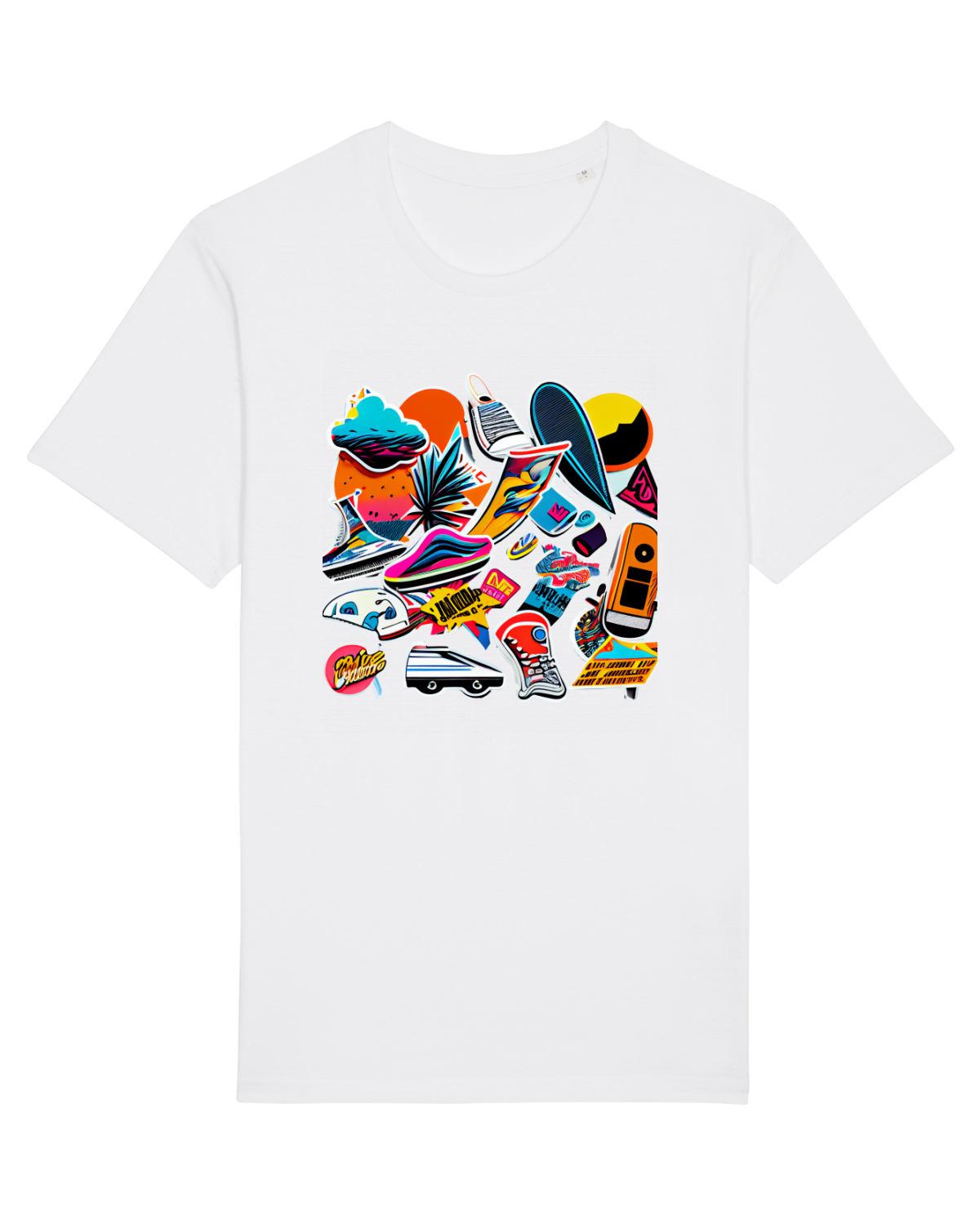 Tricou mânecă scurtă Unisex Rocker White